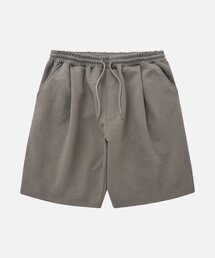 ONE TUCK SWEAT SHORTS _ BOSTON KHAKI