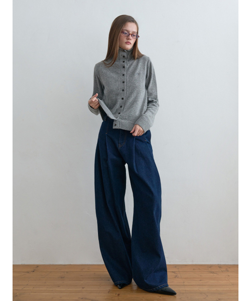 Kijun(キジュン)の「Curved Seam Wide Jeans Indigo(デニムパンツ・レディース・その他・LARGE/SMALL/MEDIUM)」の4枚目の写真