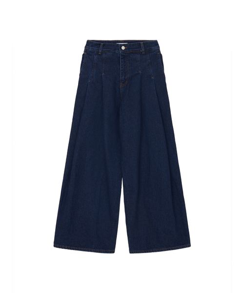 Kijun(キジュン)の「Curved Seam Wide Jeans Indigo(デニムパンツ・レディース・その他・LARGE/SMALL/MEDIUM)」の5枚目の写真