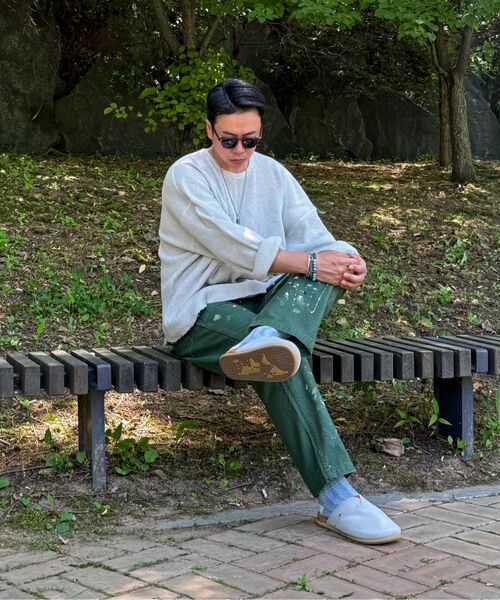 MUSINSA STANDARD（ムシンサスタンダード）の「コットンヘリンボーンレプリカパーティグパンツ[カーキ]（その他パンツ・メンズ・その他・26/27/28/29/30/31/32/33/34/36/42）」の4枚目の写真