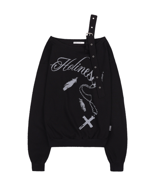 FANCY CLUB(ファンシークラブ)の「ワンショルダーバックルスウェットシャツ (ブラック)_F24ZB063(スウェット・レディース・その他・ONE)」の21枚目の写真