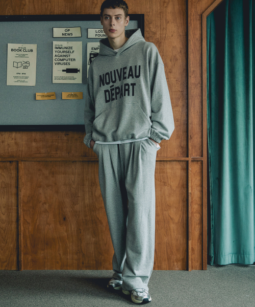 NODU（ノードユー）の「ダーツストリングツータックワイドパンツ[グレー]（スウェットパンツ・メンズ・その他・MEDIUM/LARGE）」の3枚目の写真