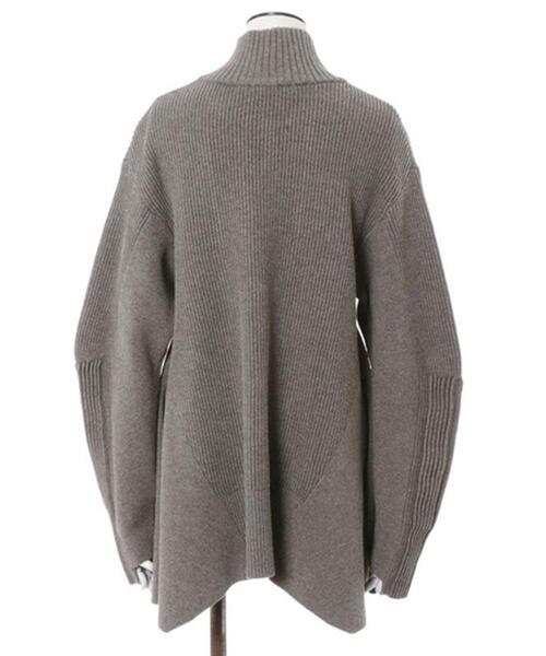 UN3D.(アンスリード)の「UN3D./アンスリード/PIN TUCK HALF ZIP TOP/ピンタックハーフジップトップ(ニット/セーター・レディース・ブラック/グレー・36)」の5枚目の写真