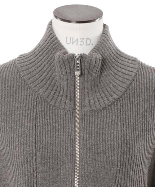 UN3D.(アンスリード)の「UN3D./アンスリード/PIN TUCK HALF ZIP TOP/ピンタックハーフジップトップ(ニット/セーター・レディース・ブラック/グレー・36)」の6枚目の写真