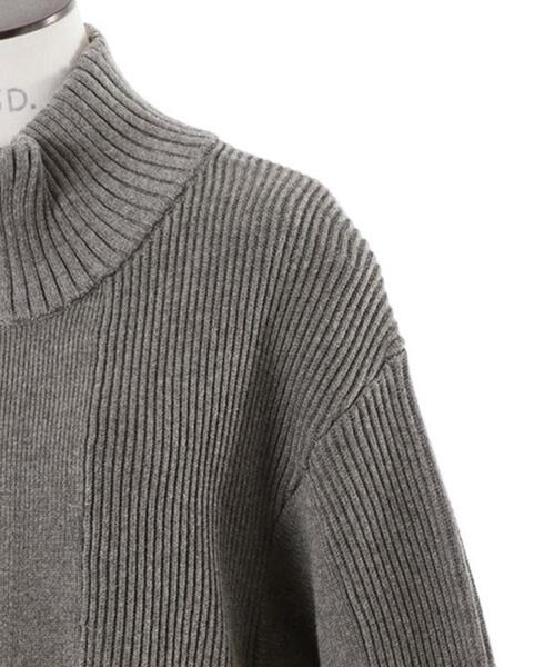 UN3D.(アンスリード)の「UN3D./アンスリード/PIN TUCK HALF ZIP TOP/ピンタックハーフジップトップ(ニット/セーター・レディース・ブラック/グレー・36)」の7枚目の写真