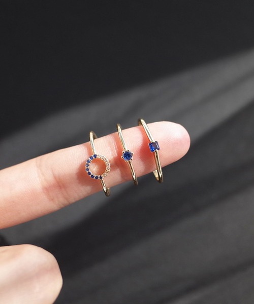 yu-ka(ユーカ)の「YU-KA:ジルコニアサークルスキンリング zirconia circle ring(リング・レディース・ゴールド・FREE)」の3枚目の写真