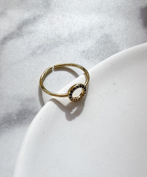 yu-ka(ユーカ)の「YU-KA:ジルコニアサークルスキンリング zirconia circle ring(リング・レディース・ゴールド・FREE)」の4枚目の写真