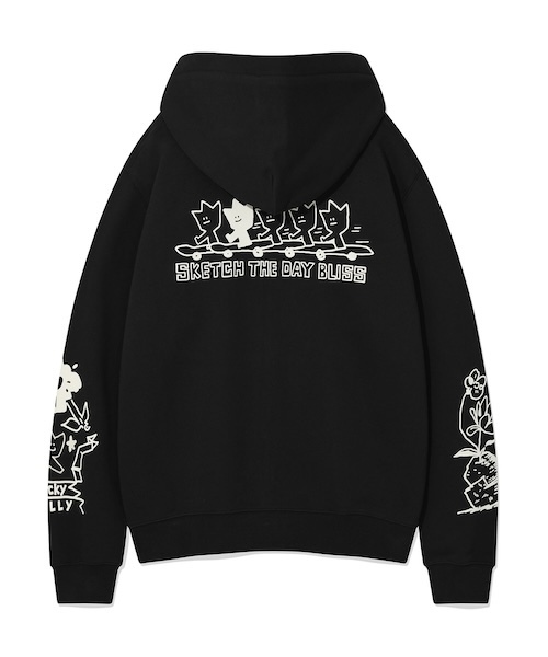 Wacky WiLLy(ワッキーウィリー)の「GRAFFITI GRAPHIC HOODIE(パーカー・メンズ・ブラック/グレー・SMALL/X-SMALL/X-LARGE/LARGE/MEDIUM)」の5枚目の写真