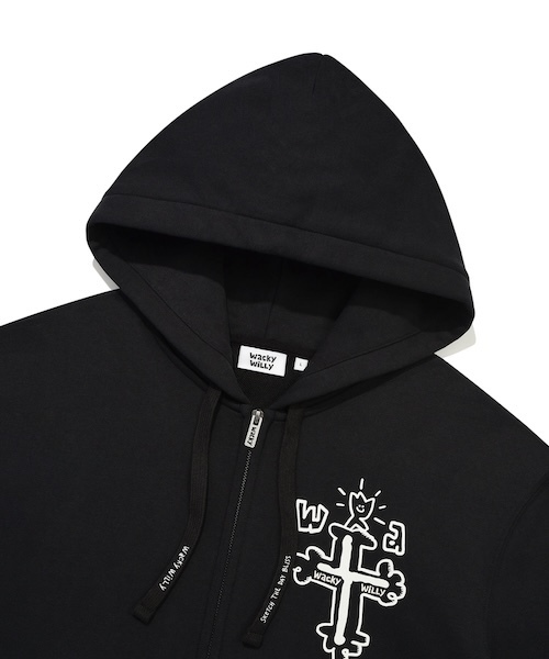 Wacky WiLLy(ワッキーウィリー)の「GRAFFITI GRAPHIC HOODIE(パーカー・メンズ・ブラック/グレー・SMALL/X-SMALL/X-LARGE/LARGE/MEDIUM)」の6枚目の写真