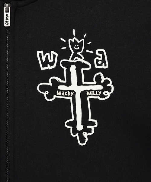 Wacky WiLLy(ワッキーウィリー)の「GRAFFITI GRAPHIC HOODIE(パーカー・メンズ・ブラック/グレー・SMALL/X-SMALL/X-LARGE/LARGE/MEDIUM)」の7枚目の写真