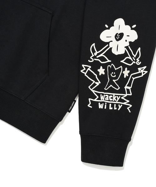 Wacky WiLLy(ワッキーウィリー)の「GRAFFITI GRAPHIC HOODIE(パーカー・メンズ・ブラック/グレー・SMALL/X-SMALL/X-LARGE/LARGE/MEDIUM)」の9枚目の写真
