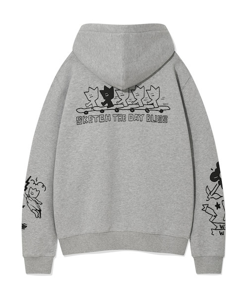 Wacky WiLLy(ワッキーウィリー)の「GRAFFITI GRAPHIC HOODIE(パーカー・メンズ・ブラック/グレー・SMALL/X-SMALL/X-LARGE/LARGE/MEDIUM)」の14枚目の写真
