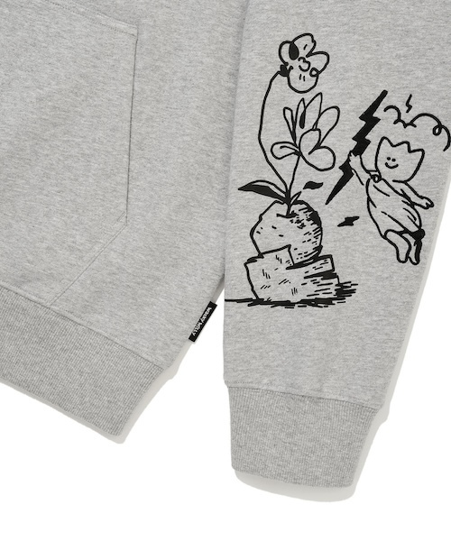 Wacky WiLLy(ワッキーウィリー)の「GRAFFITI GRAPHIC HOODIE(パーカー・メンズ・ブラック/グレー・SMALL/X-SMALL/X-LARGE/LARGE/MEDIUM)」の18枚目の写真