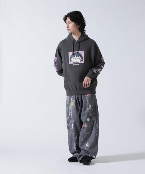 ROYAL FLASH（ロイヤルフラッシュ）の「【guernika×ちびまる子ちゃん】Drooping Maruko Vintage style Hoodie（パーカー・メンズ・ブラック系その他・L/2XL/XL）」の19枚目の写真