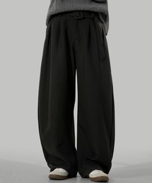 TOBEE（トゥビー）の「【TOBEE】タック バレル ワイド スラックスパンツ /裏起毛 ベルテッド（スラックス）」