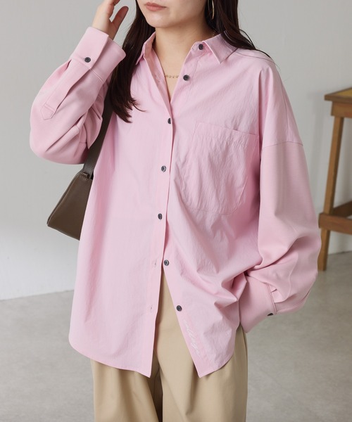 COLLAGE GALLARDAGALANTE（コラージュガリャルダガランテ）の「ポンチドッキングシャツ（シャツ/ブラウス・レディース・ピンク/イエロー/サックスブルー・FREE）」の3枚目の写真