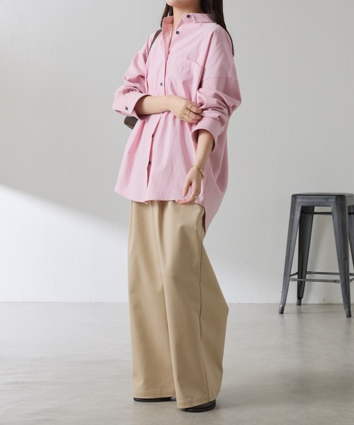 COLLAGE GALLARDAGALANTE（コラージュガリャルダガランテ）の「ポンチドッキングシャツ（シャツ/ブラウス・レディース・ピンク/イエロー/サックスブルー・FREE）」の8枚目の写真