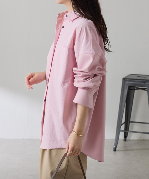 COLLAGE GALLARDAGALANTE（コラージュガリャルダガランテ）の「ポンチドッキングシャツ（シャツ/ブラウス・レディース・ピンク/イエロー/サックスブルー・FREE）」の5枚目の写真