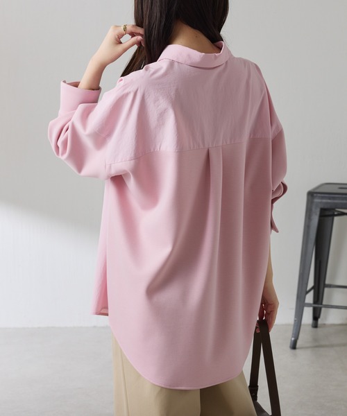 COLLAGE GALLARDAGALANTE（コラージュガリャルダガランテ）の「ポンチドッキングシャツ（シャツ/ブラウス・レディース・ピンク/イエロー/サックスブルー・FREE）」の6枚目の写真