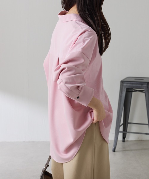 COLLAGE GALLARDAGALANTE（コラージュガリャルダガランテ）の「ポンチドッキングシャツ（シャツ/ブラウス・レディース・ピンク/イエロー/サックスブルー・FREE）」の7枚目の写真