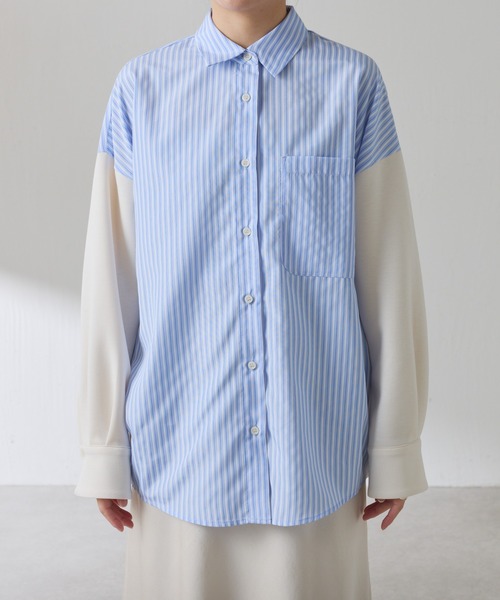 COLLAGE GALLARDAGALANTE（コラージュガリャルダガランテ）の「ポンチドッキングシャツ（シャツ/ブラウス・レディース・ピンク/イエロー/サックスブルー・FREE）」の18枚目の写真