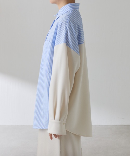 COLLAGE GALLARDAGALANTE（コラージュガリャルダガランテ）の「ポンチドッキングシャツ（シャツ/ブラウス・レディース・ピンク/イエロー/サックスブルー・FREE）」の19枚目の写真