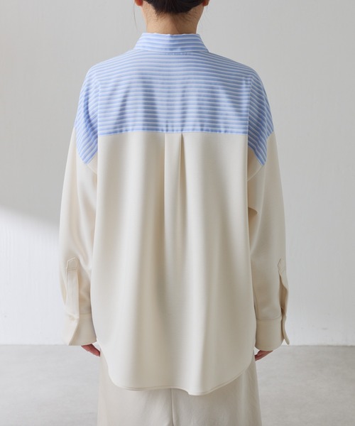 COLLAGE GALLARDAGALANTE（コラージュガリャルダガランテ）の「ポンチドッキングシャツ（シャツ/ブラウス・レディース・ピンク/イエロー/サックスブルー・FREE）」の20枚目の写真