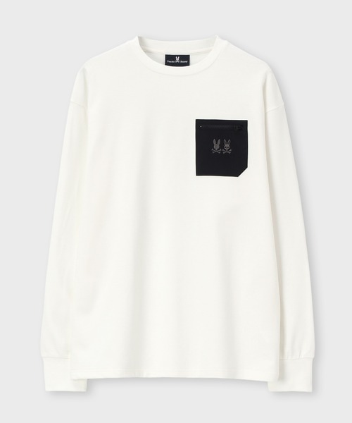 Psycho Bunny（サイコバニー）の「2BUNNYポケット ロングスリーブTシャツ（Tシャツ/カットソー・メンズ・ブラック/ホワイト・MEDIUM/LARGE/X-LARGE/SMALL）」の13枚目の写真