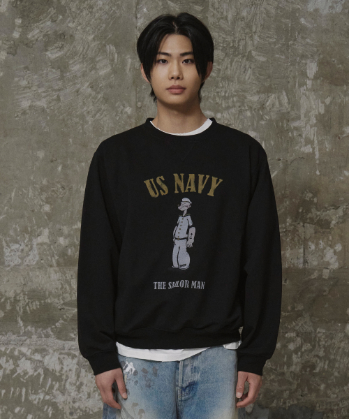 ERER(エルエル)の「Men Vintage Artwork Sweatshirt Black(スウェット・レディース・ブラック・1/2)」の3枚目の写真