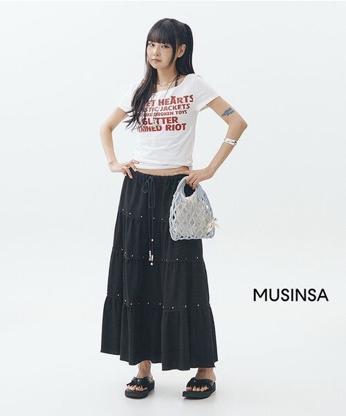 runningHIGH（ランニングハイ）の「レタリングスリムH/Sティ [ホワイト]（Tシャツ/カットソー・レディース・その他・F）」の5枚目の写真
