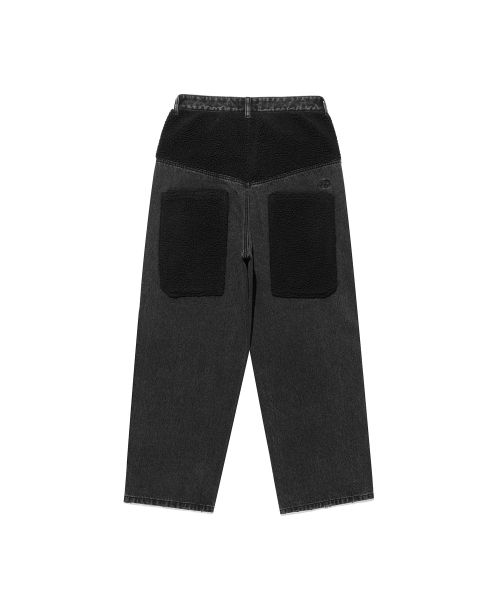 NICE GHOST CLUB(ナイスゴーストクラブ)の「SHERPA BIG POCKET JEANS_BLACK(NG2FFUD111A)(デニムパンツ・レディース・ブラック・SMALL/MEDIUM/LARGE)」の3枚目の写真