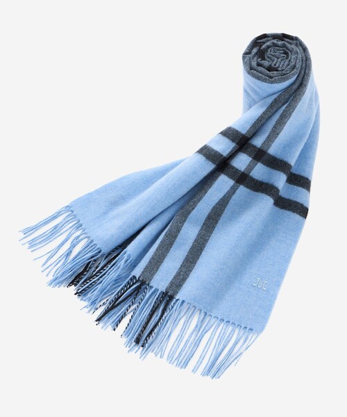 MACKINTOSH LONDON（マッキントッシュ ロンドン）の「【Precious12月号】Wウィンドペンカシミヤストール（マフラー・レディース・ブラック/ブルー系その他2/ホワイト系その他・FREE）」の3枚目の写真