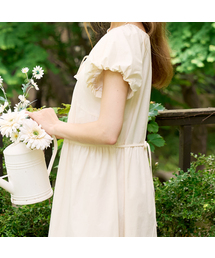 Puff shirring long dress_3 Colors