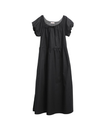 Puff shirring long dress_3 Colors