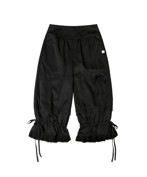 TUOMIO（トゥオミオ）の「RIBBON MIDI PANTS [BLACK]（その他パンツ・レディース・その他・1/2）」の2枚目の写真