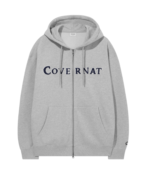 COVERNAT(カバーナット)の「アセンティックロゴフードジップアップメランジェグレー(パーカー・レディース・その他・X-LARGE/XX-LARGE/X-SMALL/SMALL/MEDIUM/LARGE)」の2枚目の写真