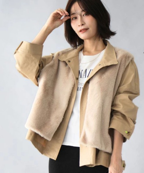 Ehre style（エーレスタイル）の「地味見え回避 コーデの仕上げベスト（ベスト・レディース・ブラック/ベージュ/チャコールグレー/グレー・FREE）」の19枚目の写真