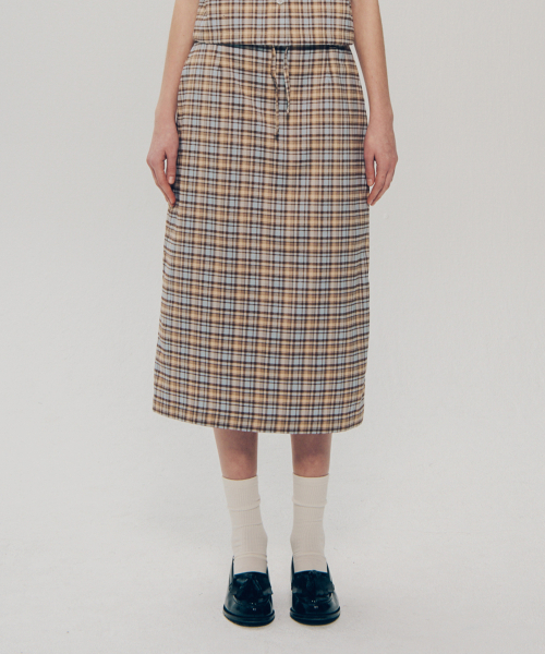 YALE（イェール）の「チェックミディスカート_ブラウン（スカート・レディース・その他・SMALL/MEDIUM）」の2枚目の写真