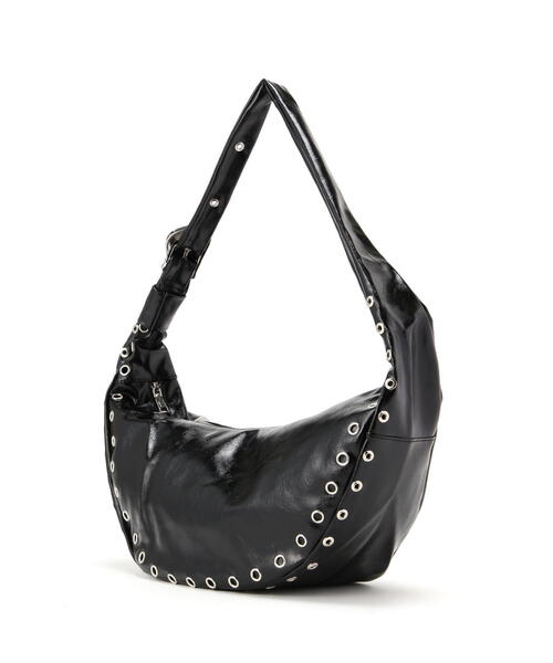 SIS(エスアイエス)の「SIS/エスアイエス/Eyelet Shoulder Bag(ショルダーバッグ・レディース・ブラック・F)」の1枚目の写真