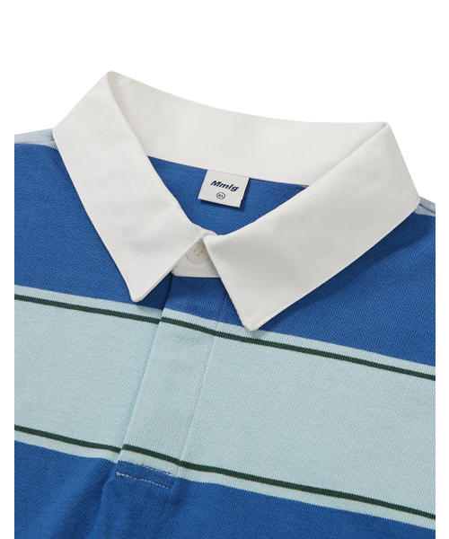 MMLG（エムエムエルジー）の「[Mmlg] PLAY RUGBY LSV-T (BLUE)（ポロシャツ・レディース・その他・LARGE/X-LARGE/SMALL/MEDIUM）」の9枚目の写真