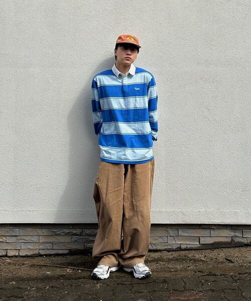 MMLG（エムエムエルジー）の「[Mmlg] PLAY RUGBY LSV-T (BLUE)（ポロシャツ・レディース・その他・LARGE/X-LARGE/SMALL/MEDIUM）」の4枚目の写真