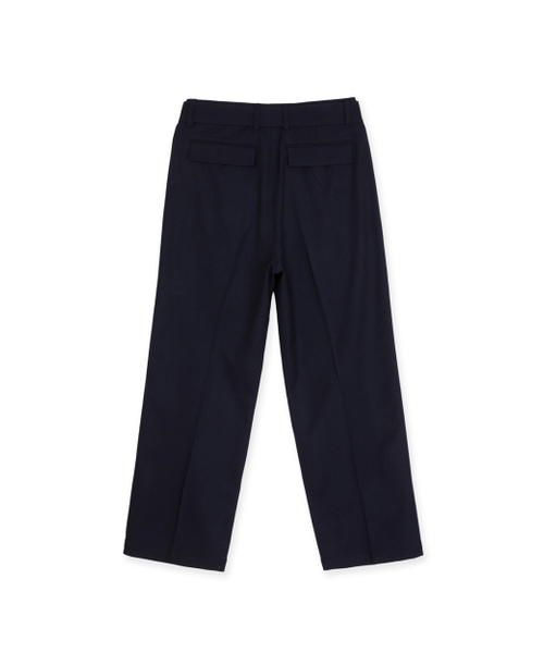 SYNQIA(シンキア)の「アシメトリックプリーツベルテッドトラウザーネイビー(スラックス・メンズ・その他・SMALL/MEDIUM)」の2枚目の写真