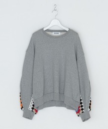 【DISCOVERED/ディスカバード】CROCHET SLEEVE SWEAT