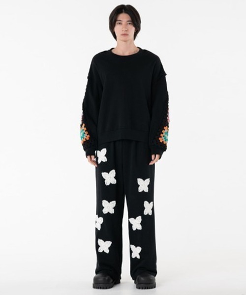 DISCOVERED(ディスカバード)の「【DISCOVERED/ディスカバード】CROCHET SLEEVE SWEAT(スウェット・メンズ・ブラック/グレー・3/1)」の8枚目の写真