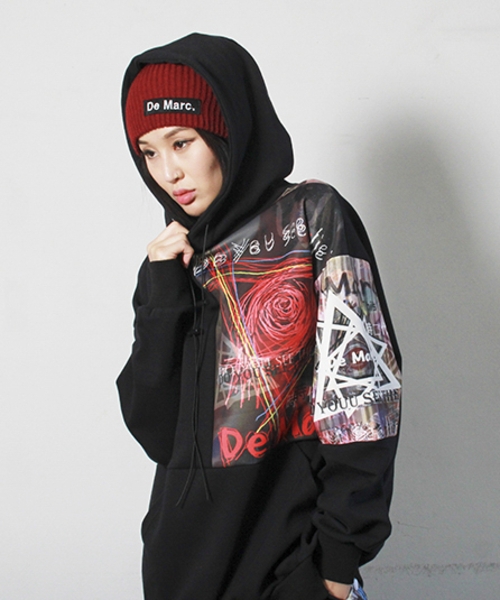 DEMARC(ドゥマーク)の「W グラフィティリアルストリートフーディブラック(パーカー・レディース・その他・MEDIUM/LARGE)」の6枚目の写真