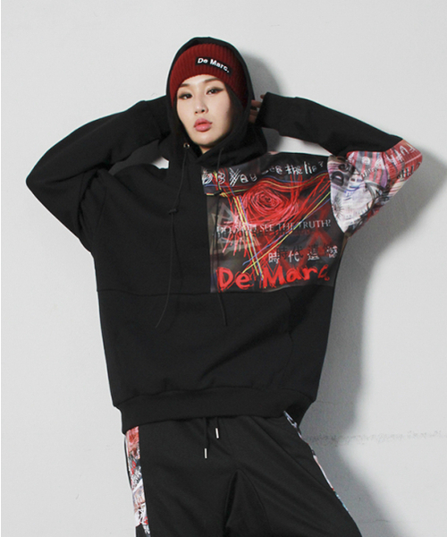 DEMARC(ドゥマーク)の「W グラフィティリアルストリートフーディブラック(パーカー・レディース・その他・MEDIUM/LARGE)」の11枚目の写真