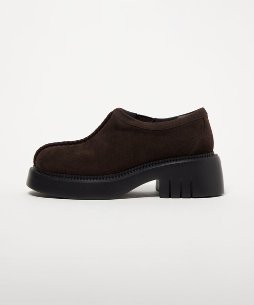 SY UNITED ARROWS(シーユナイテッドアローズ)の「<SY> ラウンド スリッポン SU フラット55↑(スリッポン・レディース・ブラック/ダークブラウン・24.5cm/25cm/23.5cm/22.5cm/23cm/24cm)」の1枚目の写真