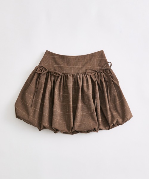 OLIVE des OLIVE（オリーブデオリーブ）の「ダブルリボンバルーンスカート（スカート・レディース・ブラウン/オフホワイト・FREE）」の8枚目の写真