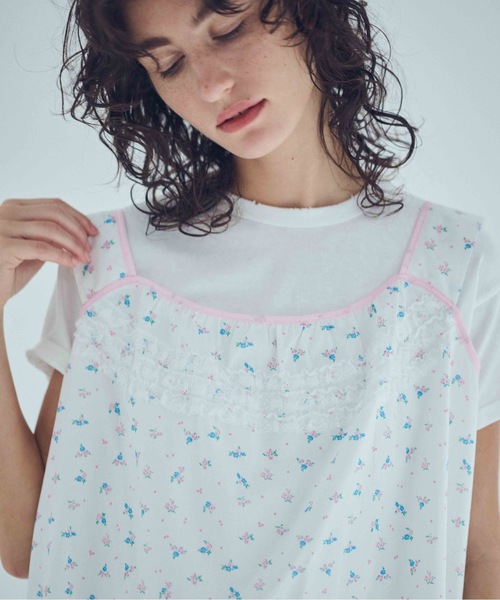 SEA(シー)の「フローラル スモックドレス(ワンピース・レディース・ピンク/ホワイト/チャコールグレー・ONE SIZE)」の10枚目の写真