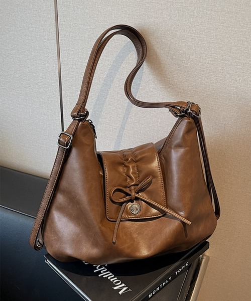 blackdia ocean(ブラックダイヤオーシャン)の「blackdia ocean リボン 2WAY レザーショルダー リュック(ショルダーバッグ・レディース・ブラック/ブラウン/キャメル・FREE)」の15枚目の写真